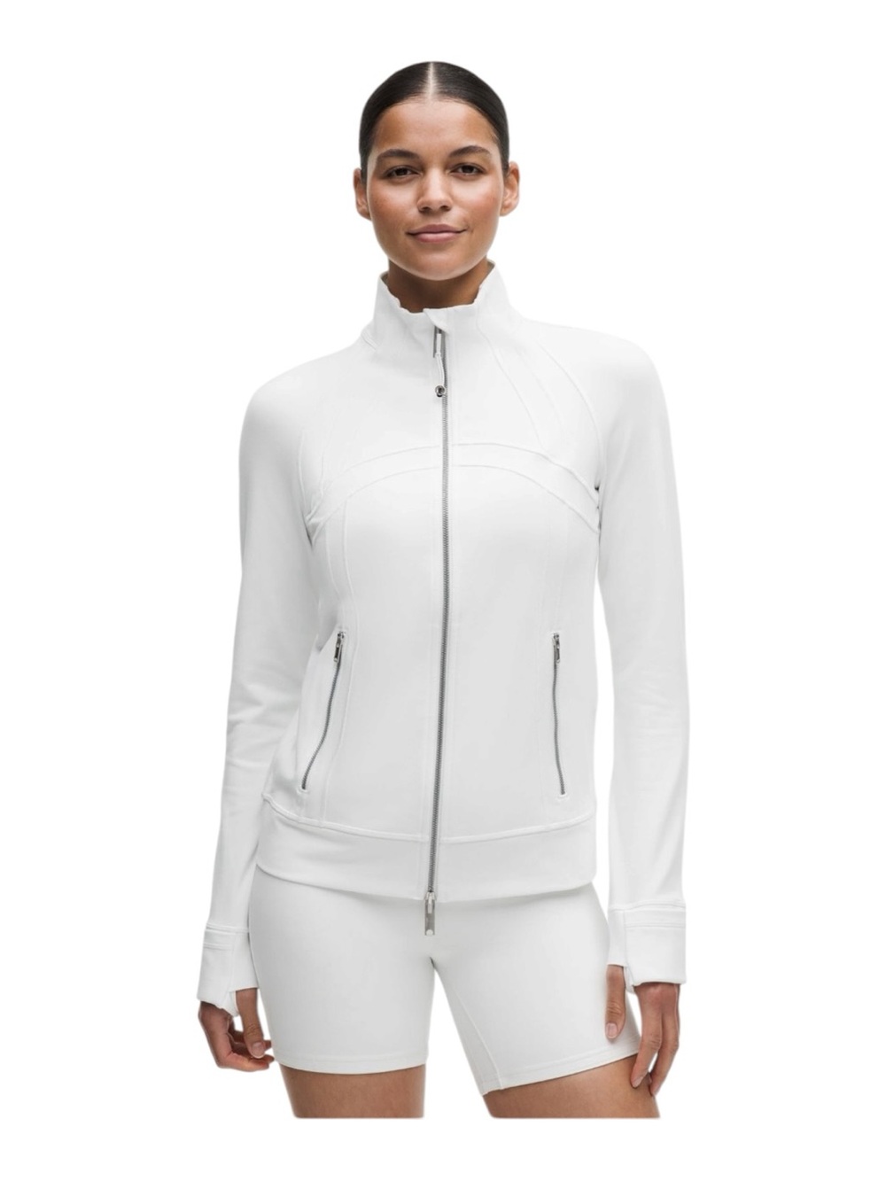 Lululemon Define Track Jacket Luon White Size 10 NWT Full Zip Athleisure